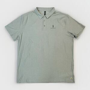 Vuori Strato Tech Polo Golf Shirt Mens XXL 2XL Gray Performance Chileno Bay